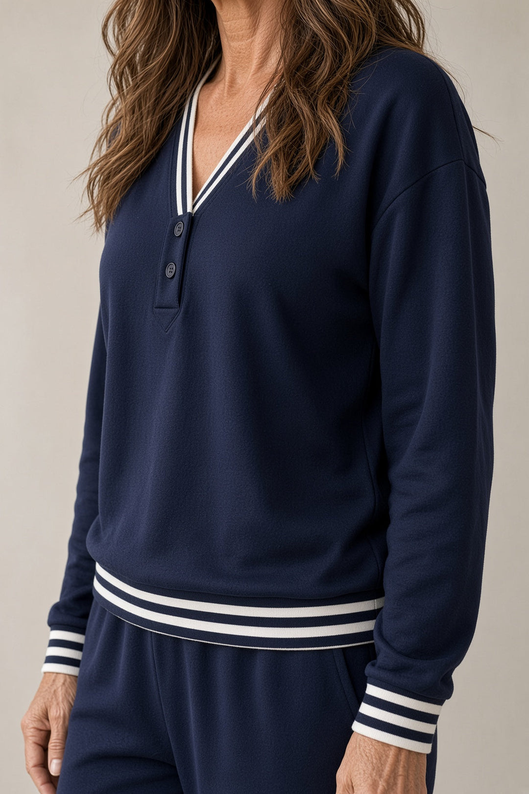 Danielle | Varsity-Trim Two-Piece Set
