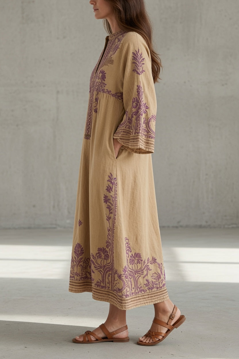 Magnolia | Embroidered Bohemian Maxi Dress