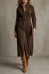 Josephine | Sculpted Zip-Front Coat Dress