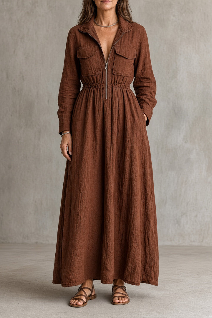 Juniper | Relaxed Zip-Front Maxi Dress