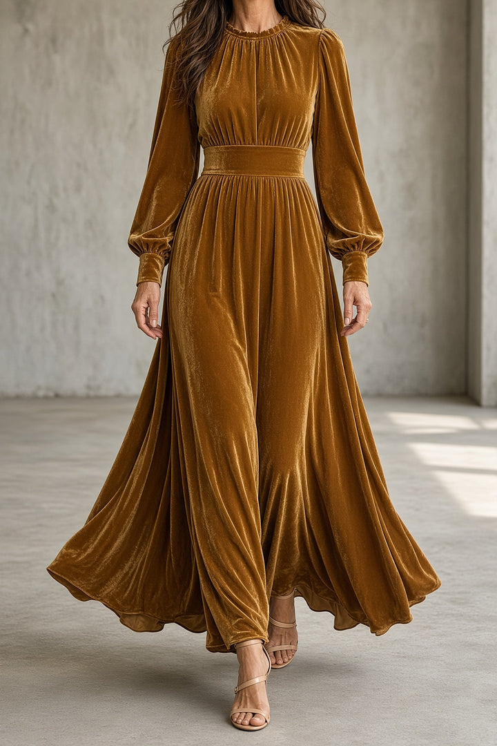 Athena | Flowing Long-Sleeve Maxi Dress
