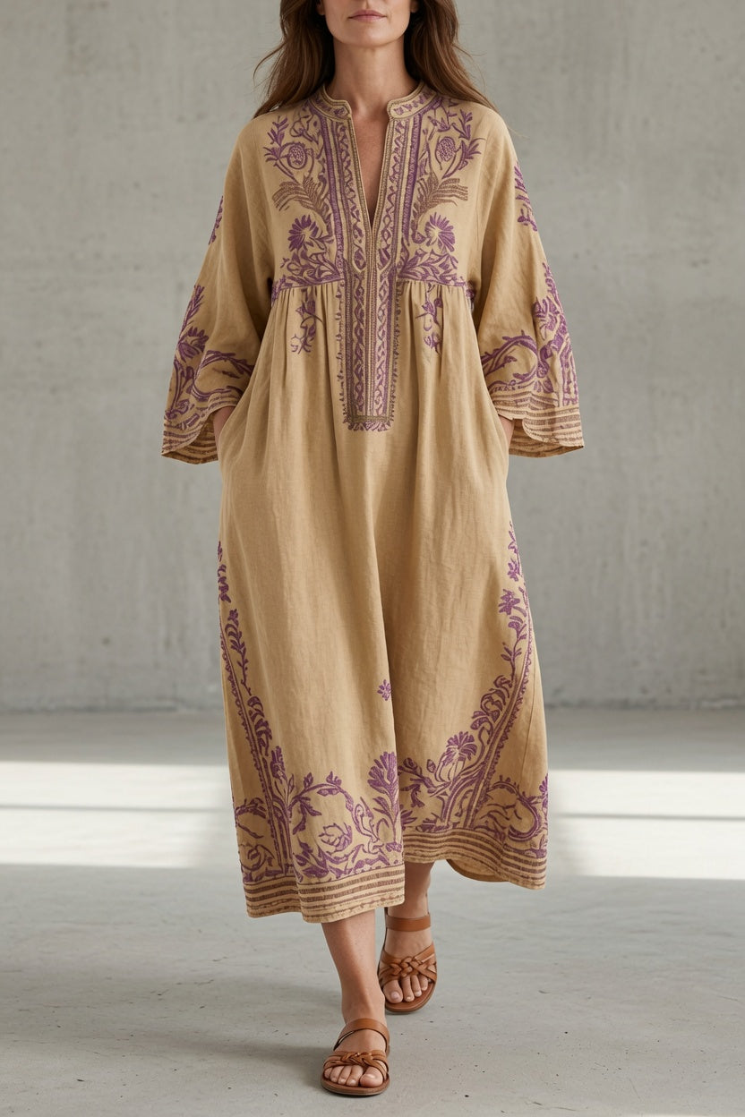 Magnolia | Embroidered Bohemian Maxi Dress