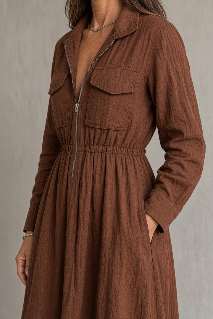 Juniper | Relaxed Zip-Front Maxi Dress