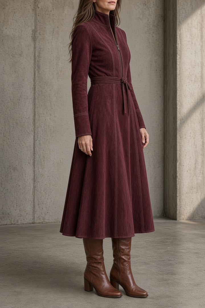 Juliet | Zip-Front Midi Dress