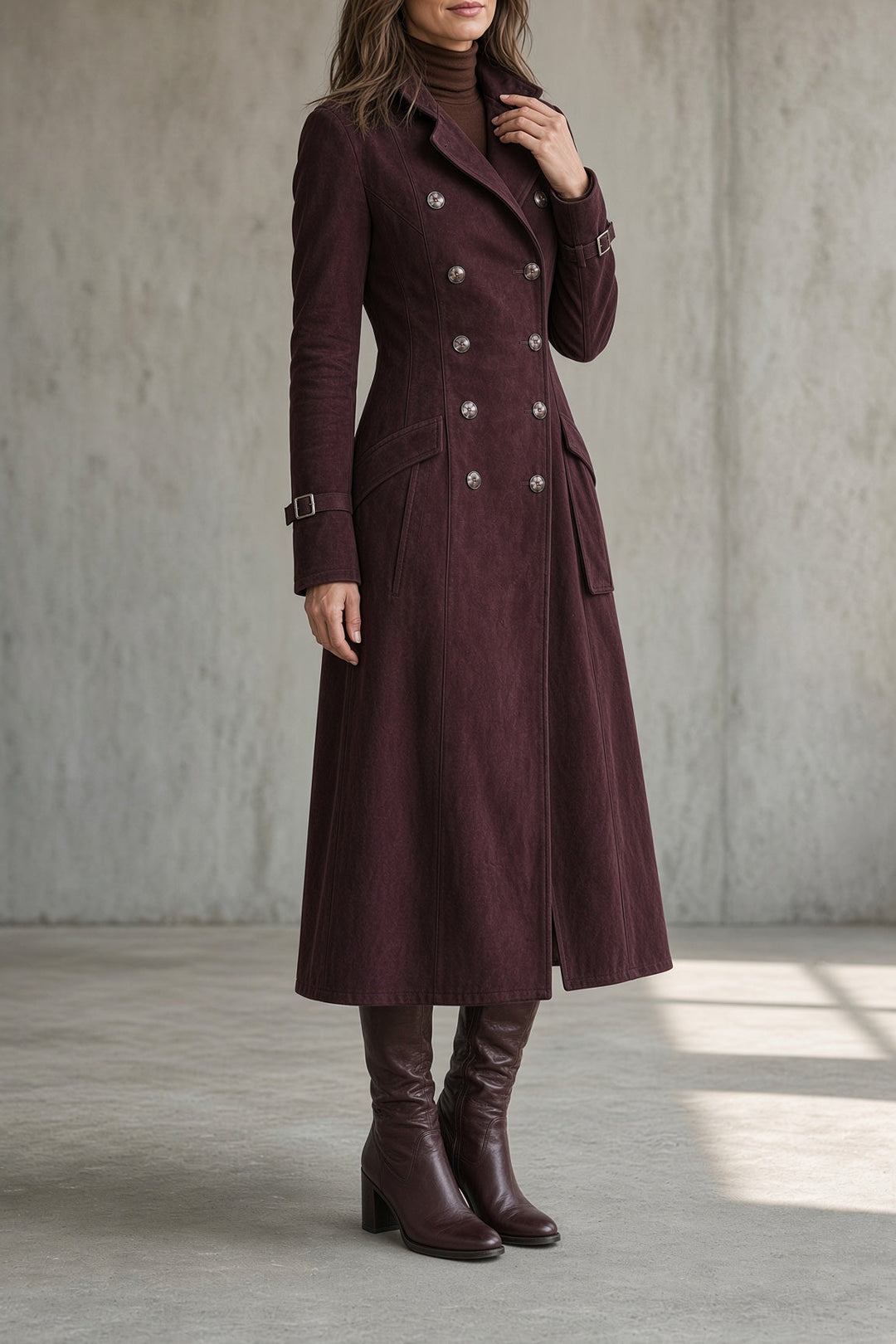 Katherine | Tailored Double-Breasted Long Coat