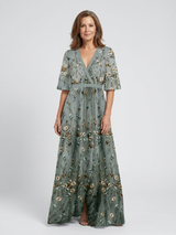 Camilla | Floral V-Neck Maxi Dress