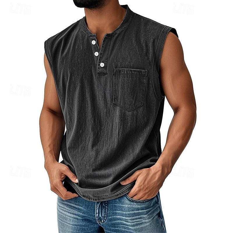 Carson | Classic Button Pocket Tank Top