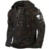 Barrett | Halloween Skull Lace-Up Hoodie