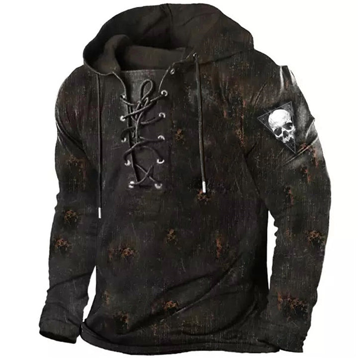 Barrett | Halloween Skull Lace-Up Hoodie