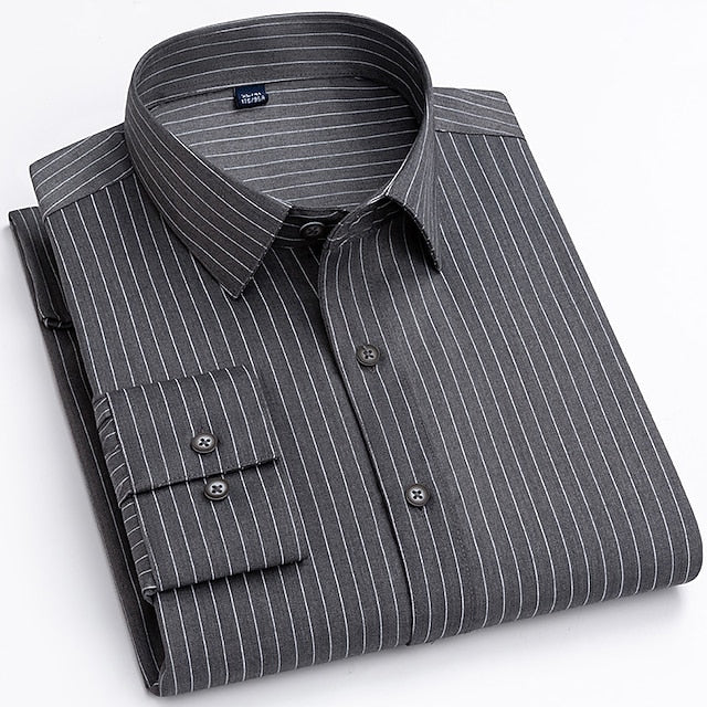 Henry | Men's Non-Iron Striped Long Sleeve Shirt
