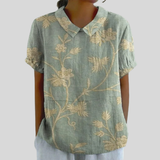 Cynthia | Embroidered Floral Collared Blouse