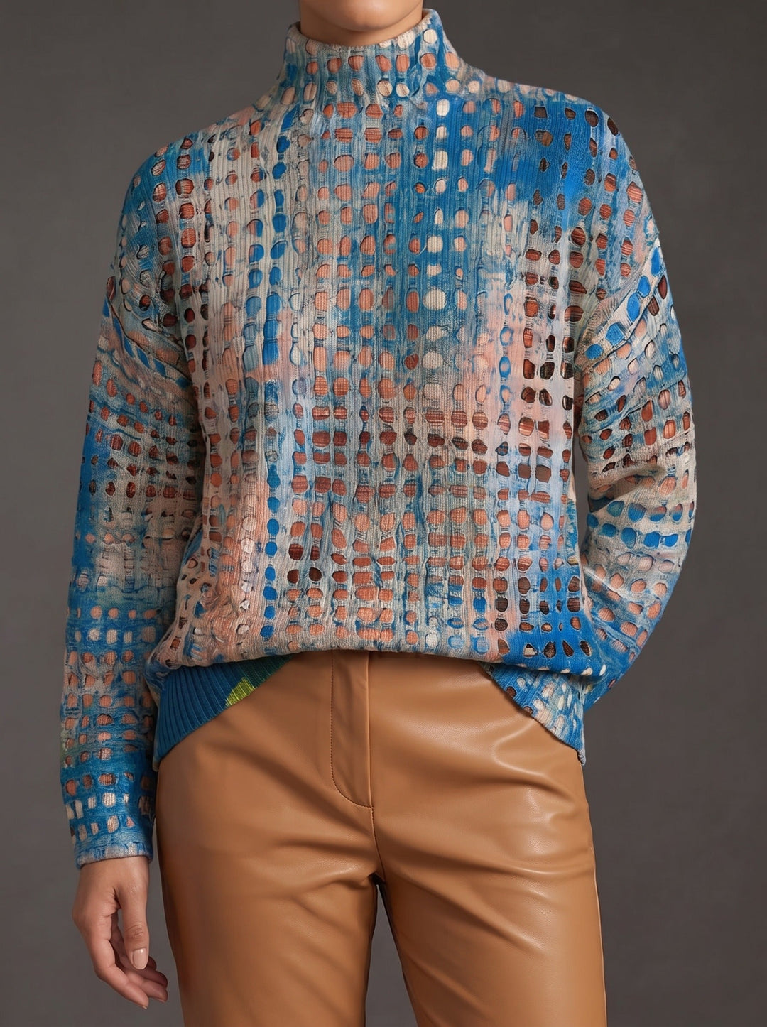 Vesper | Open-Weave Turtleneck