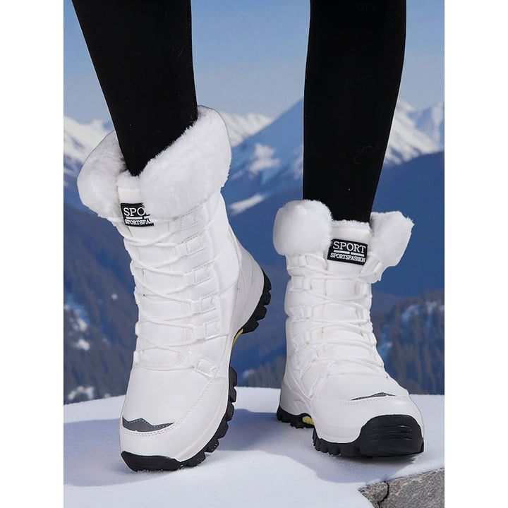 Katherine | Cozy Fur-Trimmed Lace-Up Snow Boots