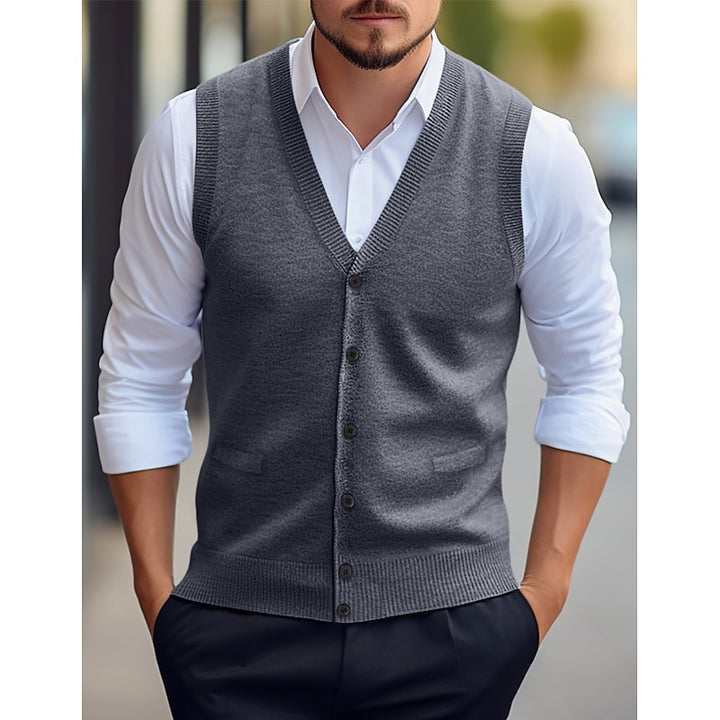 Harold | Christmas Buttoned Sweater Vest