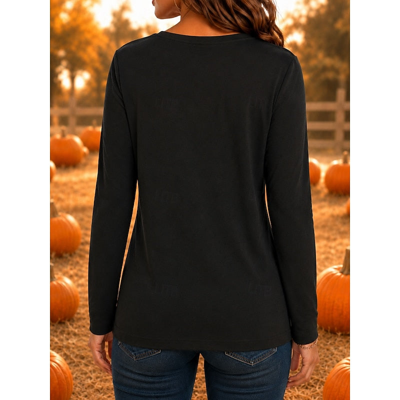Prudence | Halloween Witch Graphic Long-Sleeve Top