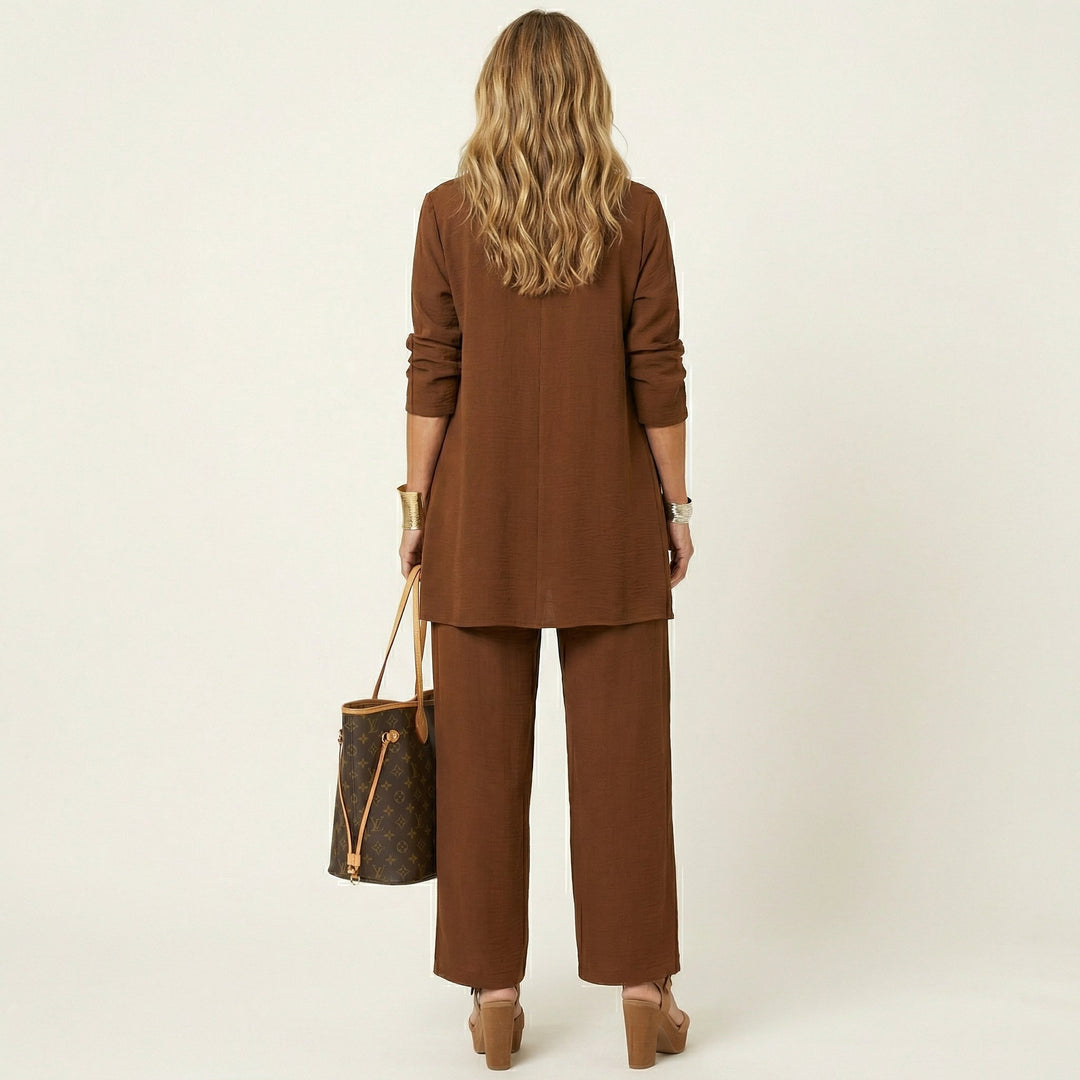 Elowen | Refined Draped Three-Piece Set