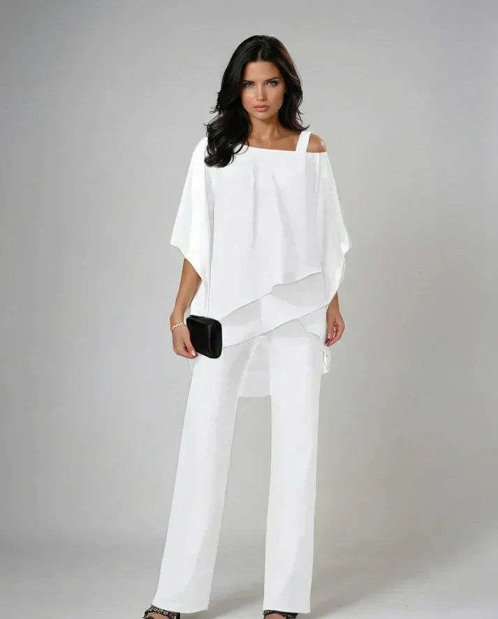 Nadia | Women's Chiffon Overlay Two-Piece Set