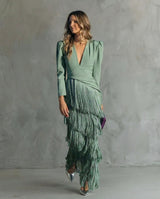 Adriana | Elegant Fringe Evening Dress