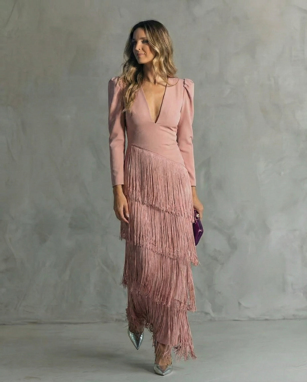 Adriana | Elegant Fringe Evening Dress