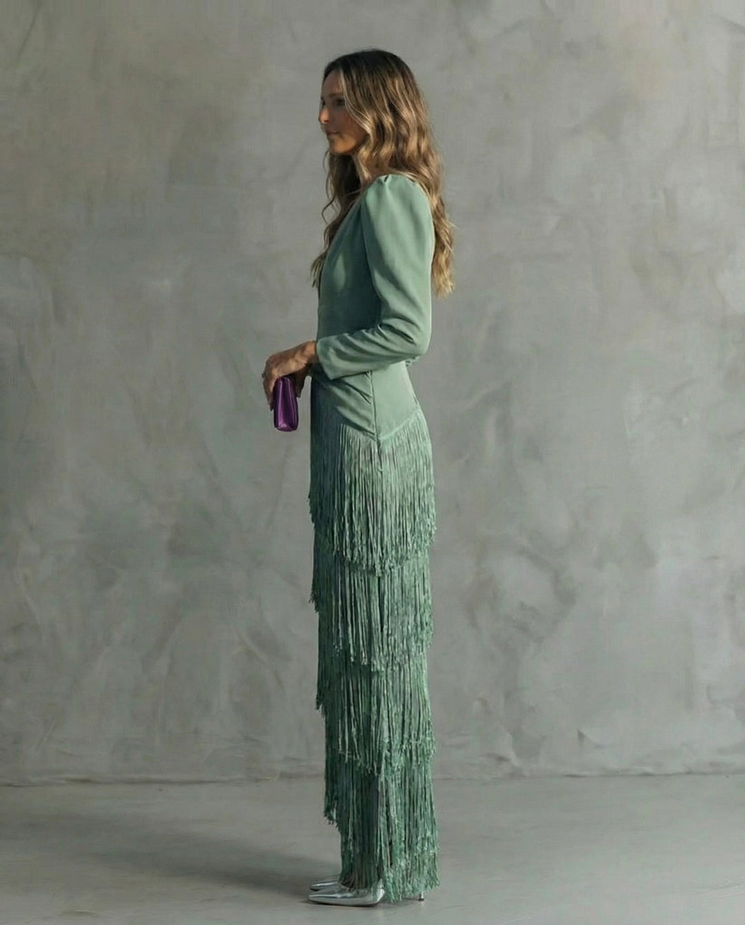 Adriana | Elegant Fringe Evening Dress