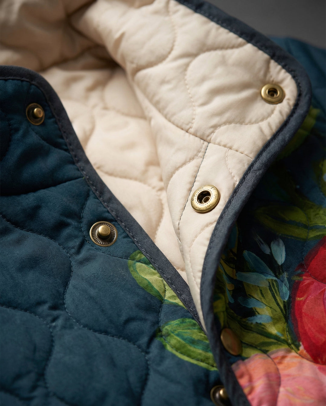 Petra | Painted Floral Quilted Jacket