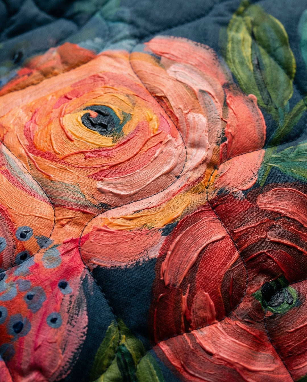 Petra | Painted Floral Quilted Jacket