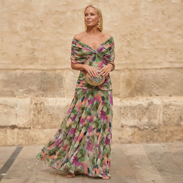 Rosalba | Floral Off-Shoulder Maxi Dress