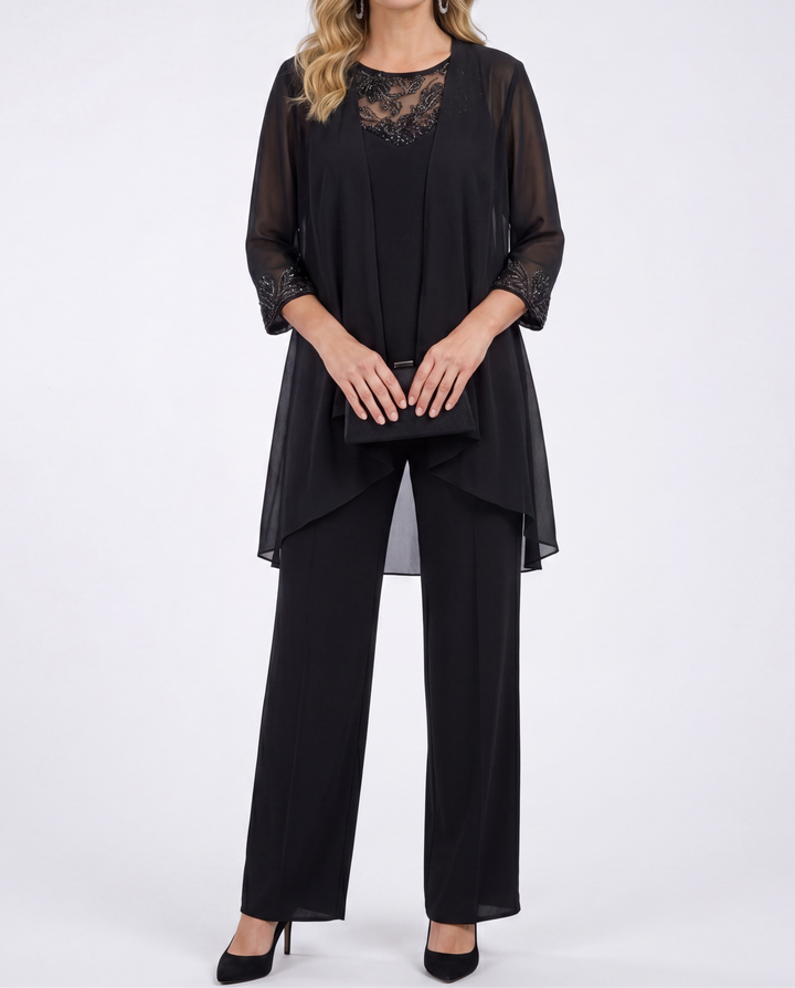 Evelyn | Flowing Wide-Leg Two-Piece Set