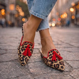 Penelope | Pointed-Toe Tassel Mules
