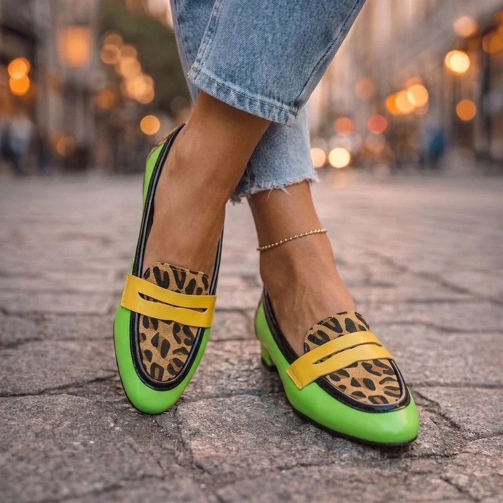 Pearl | Animal Print Slip-On Loafers