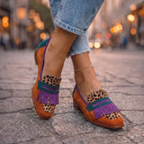Gwen | Fringed Colour-Block Loafers