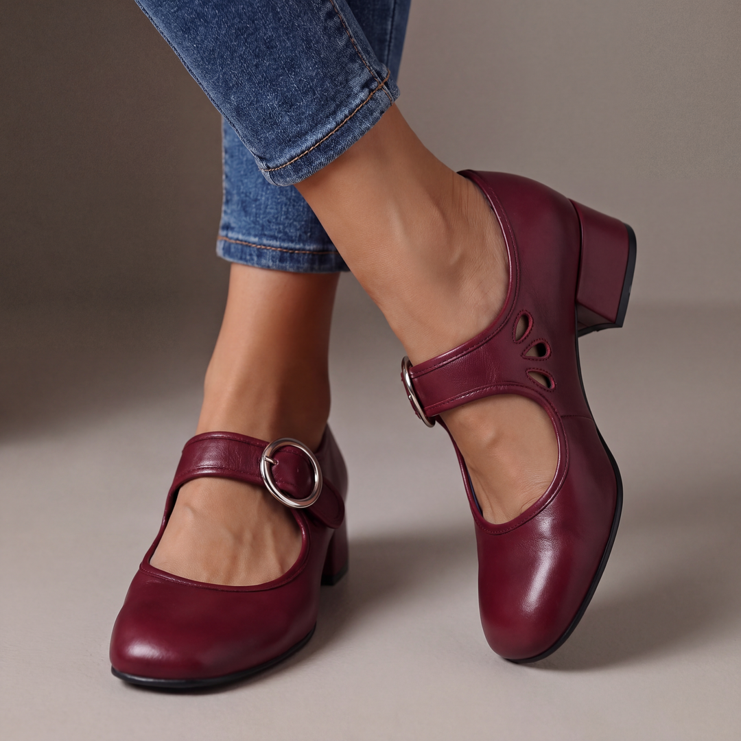 Mallory | Buckled Block-Heel Mary Janes