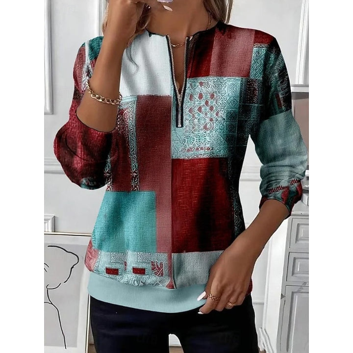 Josie | Colorblock Quarter-Zip Sweatshirt