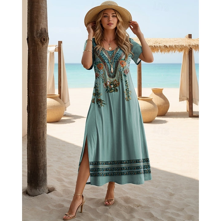 Serena | Flowing Bohemian Midi Dress