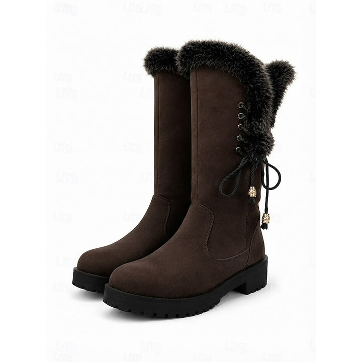 Paige | Cozy Lace-Up Knee-High Boots