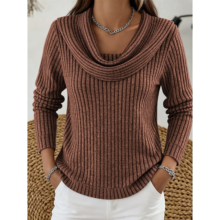 Lorelei | Cowl Neck Ribbed Sweater