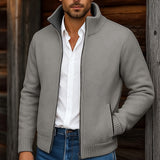 Nathaniel | Refined Stand-Collar Cardigan