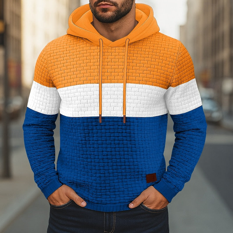 Sawyer | Color Block Textured Hoodie