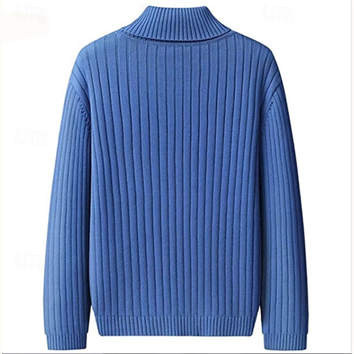 Dominic | Ribbed High-Neck Sweater