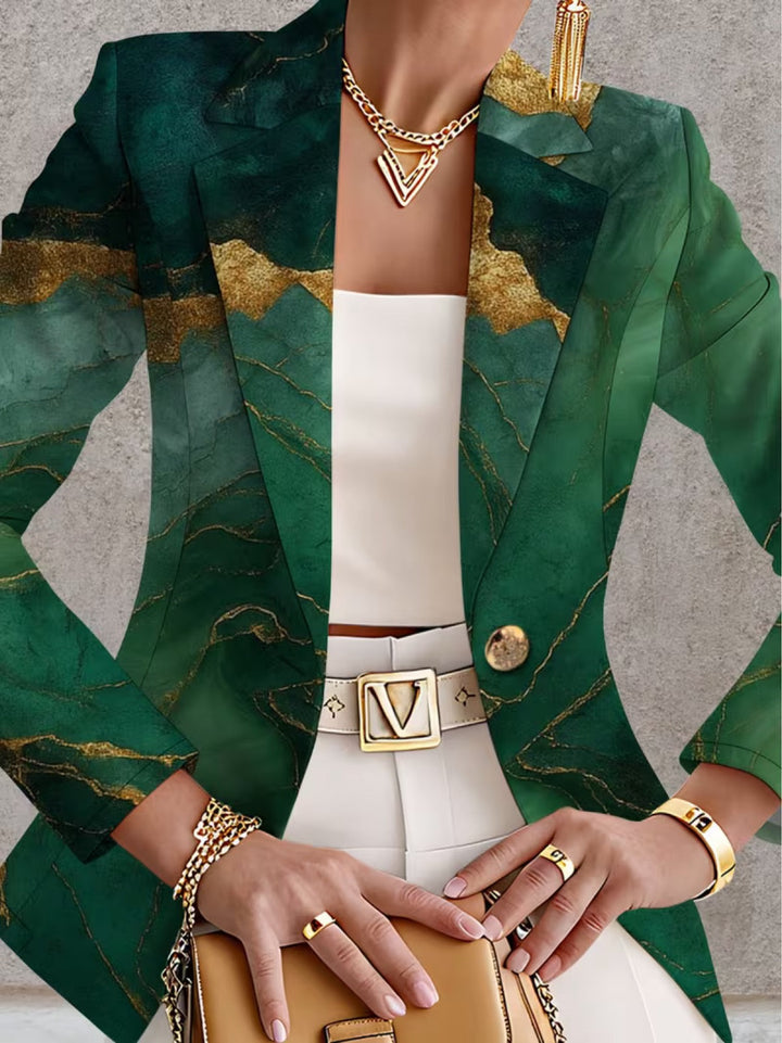 Celestine | Marble-Print Tailored Blazer