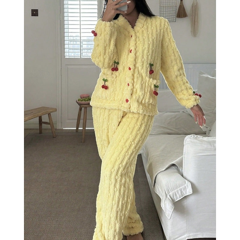 Helena | Cozy Cherry Two-Piece Set