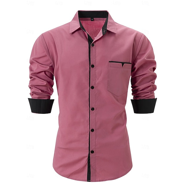 Alexander | Men's Colour Block Long Sleeve Shirt