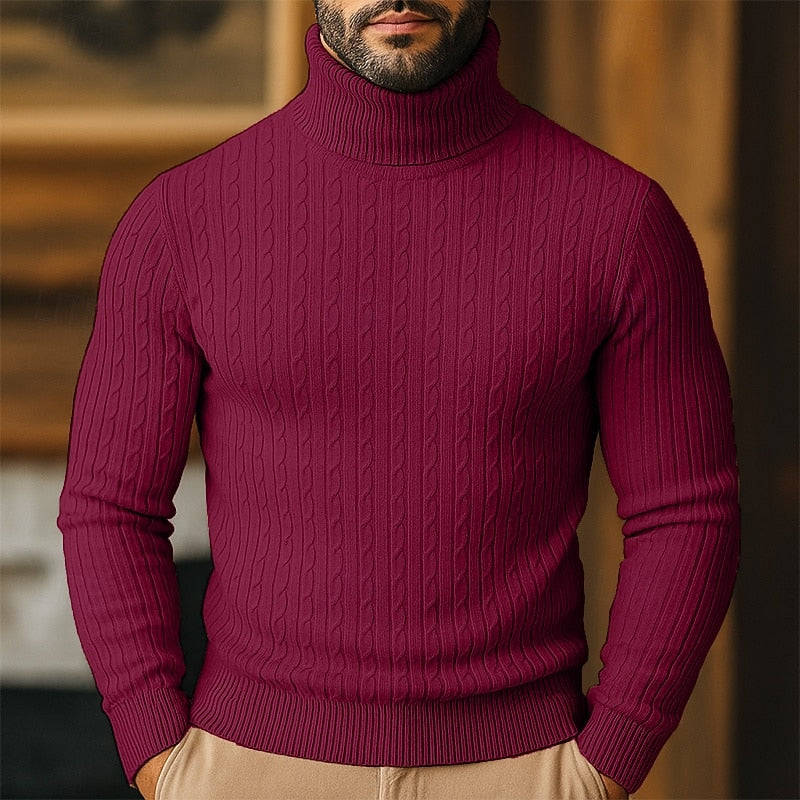 Curtis | Cable Knit Turtleneck Sweater
