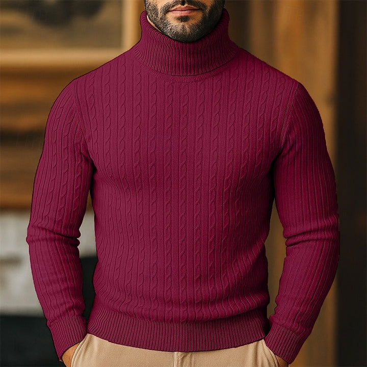 Curtis | Cable Knit Turtleneck Sweater