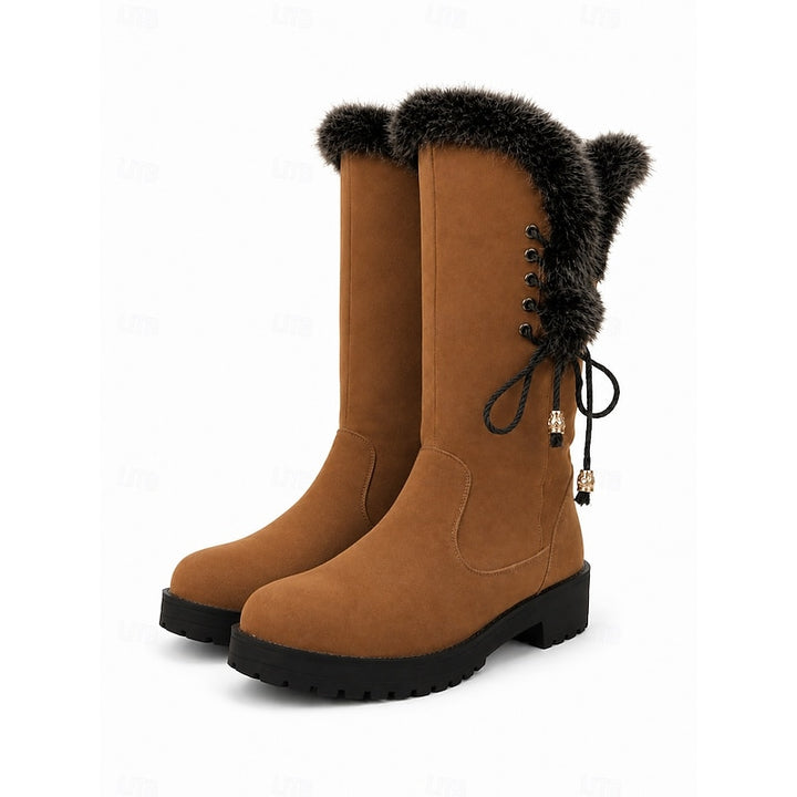 Paige | Cozy Lace-Up Knee-High Boots