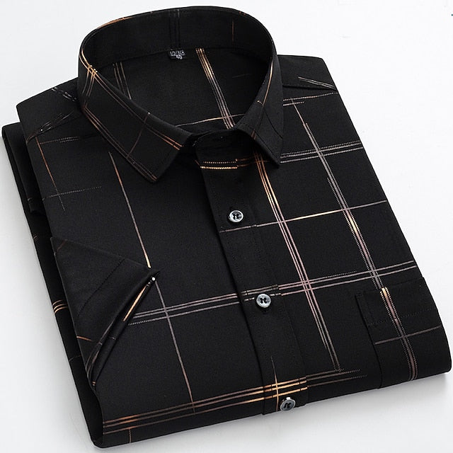 Andrew | Men's Plaid Check Short Sleeve Shirt