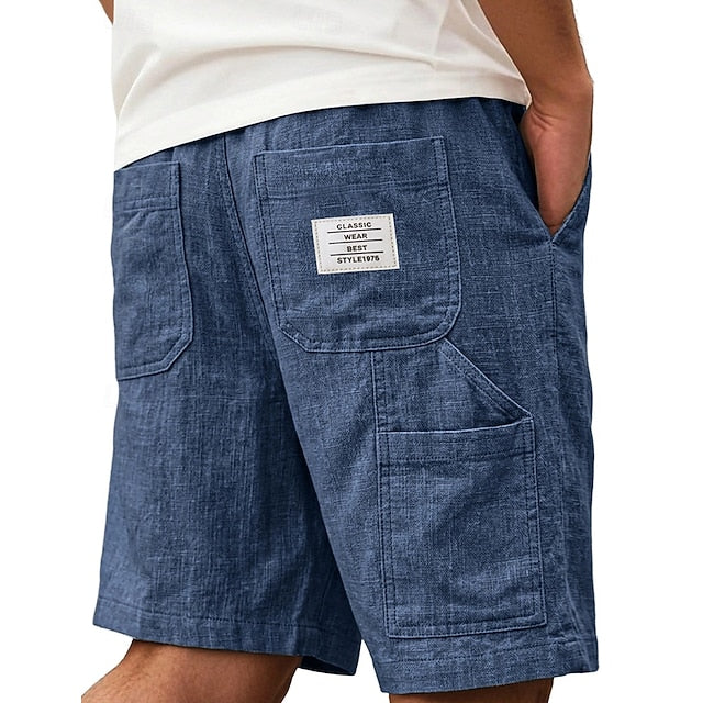 Colin | Men's Cotton-Linen Cargo Shorts