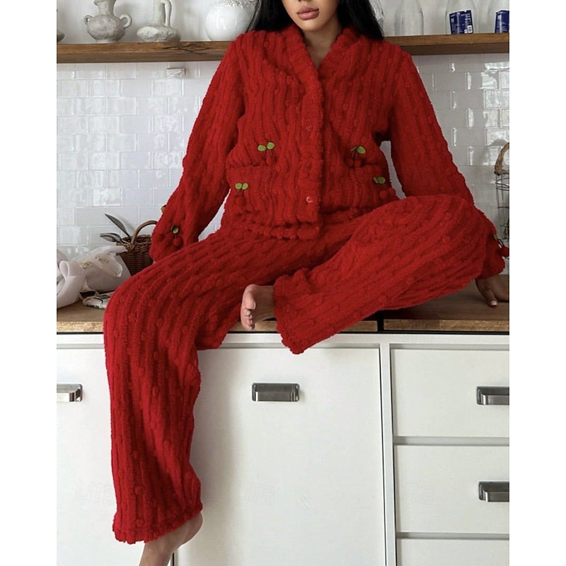 Helena | Cozy Cherry Two-Piece Set