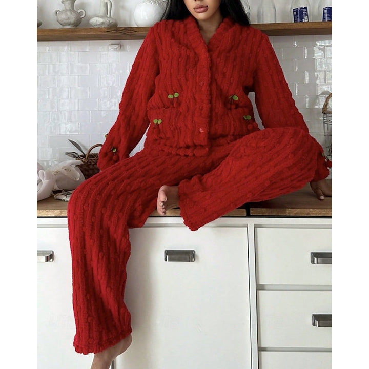 Helena | Cozy Cherry Two-Piece Set