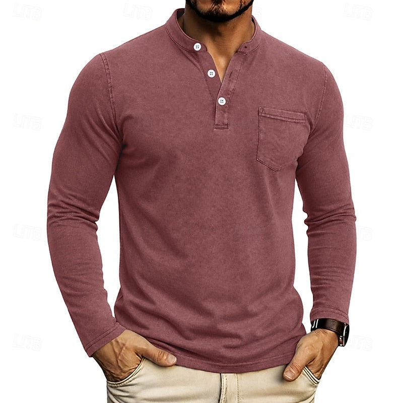 Quentin | Classic Long-Sleeve Henley Shirt